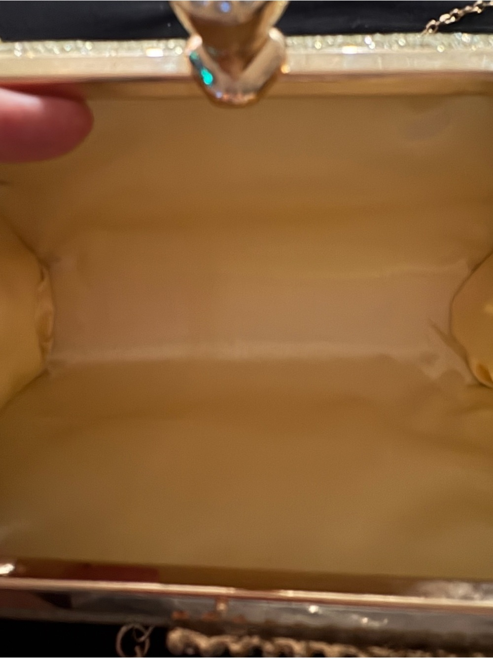 Gold Crystal Embellished Evening Clutch - Picture 6 of 11